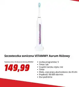 Media Markt Szczoteczka soniczna VITAMMY Aurum Różowy oferta