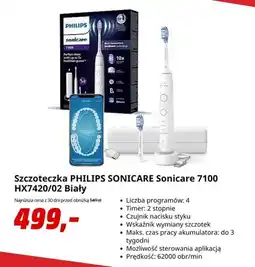 Media Markt Szczoteczka PHILIPS SONICARE Sonicare 7100 HX7420/02 Biały oferta