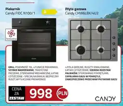 Kakto Zestaw Piekarnik Candy FIDC N100/1 + Płyta gazowa Candy CHW6LBX/4U2 oferta