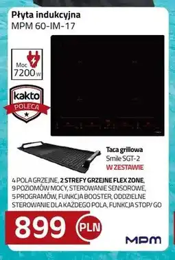 Kakto Płyta indukcyjna MPM 60-IM-17 z tacą grillową Smile SGT-2 oferta