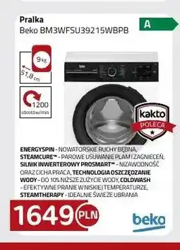 Kakto Pralka Beko BM3WFSU39215WBPB oferta