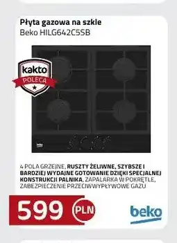 Kakto Płyta gazowa na szkle Beko HILG642C5SB oferta