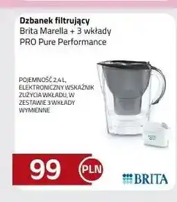 Kakto Dzbanek filtrujący Brita Marella + 3 wkłady PRO Pure Performance oferta