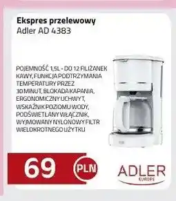 Kakto Ekspres przelewowy Adler AD 4383 oferta