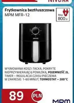 Kakto Frytkownica beztłuszczowa MPM MFR-12 oferta