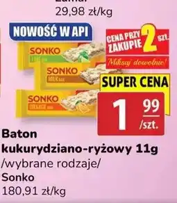 API MARKET Baton kukurydziano-ryżowy Sonko Milk oferta