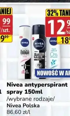 API MARKET Antyperspirant spray Nivea Black & White Invisible Clear oferta
