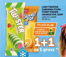 Groszek Algida Lody Twister, Zabawna Stopa, Funny Finger, Orange Pop, Zapp oferta