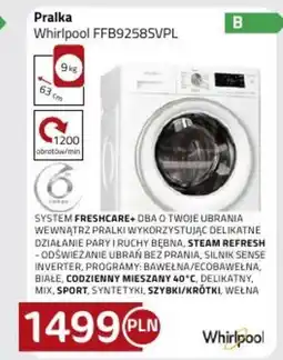 Kakto Whirlpool Pralka FFB9258SVPL oferta