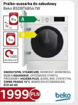 Kakto Beko Pralko-suszarka do zabudowy B5DBT68547W oferta
