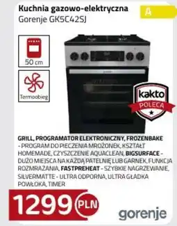 Kakto Gorenje Kuchnia gazowo-elektryczna GK5C42SJ oferta