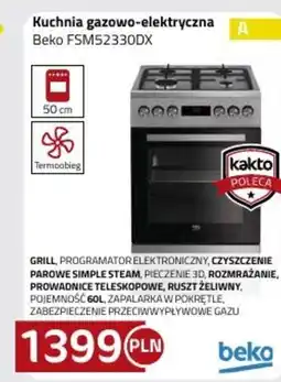 Kakto Beko Kuchnia gazowo-elektryczna FSM52330DX oferta