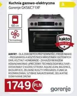 Kakto Gorenje Kuchnia gazowo-elektryczna GKS6C71XF oferta