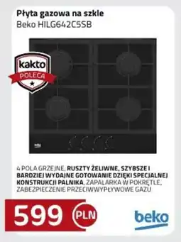 Kakto Beko Płyta gazowa na szkle HILG642C5SB oferta