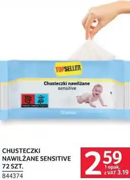 Selgros TOPSELLER Chusteczki nawilżane sensitive 72 szt oferta