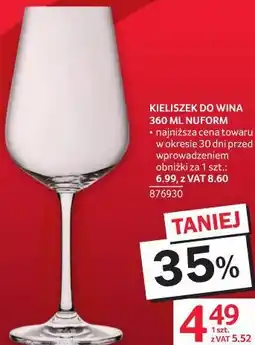 Selgros Nuform Kieliszek do wina 360 ml Nuform oferta