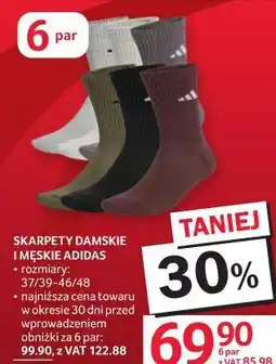 Selgros Skarpety damskie i męskie Adidas oferta
