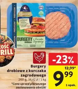 Intermarche Burgery drobiowe z kurczaka zagrodowego oferta