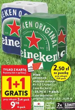 Intermarche Piwo Heineken wybrane rodzaje oferta