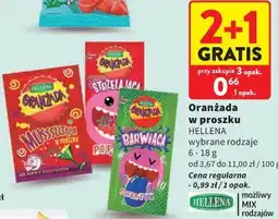 Intermarche Oranżada w proszku Hellena wybrane rodzaje oferta