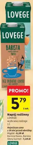 Intermarche Napój roślinny Lovege Barista oferta