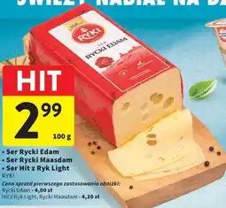 Intermarche Ser Rycki Edam, Ser Rycki Maasdam, Ser Hit z Ryk Light oferta