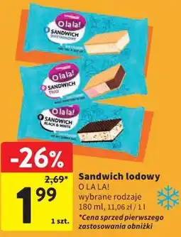 Intermarche Sandwich lodowy O LA LA! oferta