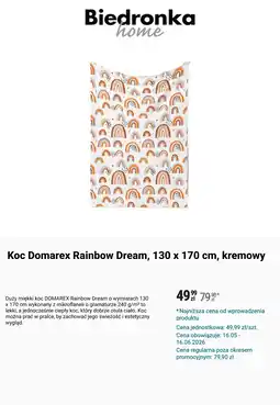 Biedronka Koc Domarex Rainbow Dream, 130 x 170 cm oferta