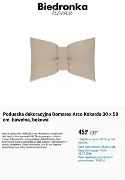 Biedronka Poduszka dekoracyjna Domarex Arco Kokarda 30 x 50 cm oferta