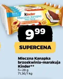 Netto Mleczna Kanapka brzoskwinia-marakuja Kinder oferta