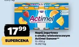 Netto Napój jogurtowy o smaku wieloowocowym Actimel Danone oferta