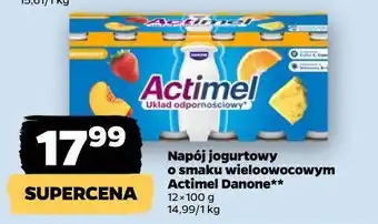 Netto Napój jogurtowy o smaku wieloowocowym Actimel Danone oferta