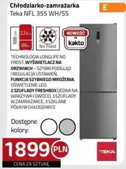 Kakto Teka Chłodziarko-zamrażarka nfl 355 WH/SS oferta