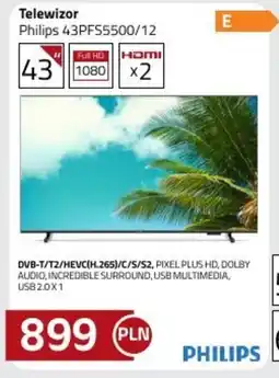 Kakto Philips Telewizor 43PFS5500/12 oferta