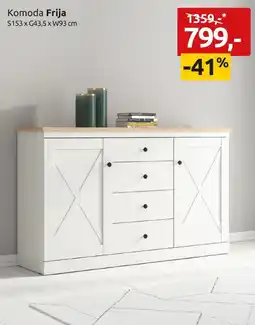 Black Red White Komoda Frija oferta