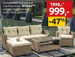 Black Red White Zestaw mebli ogrodowych z technorattanu Bilbao oferta