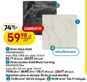 Castorama Gres Vesis Gold oferta