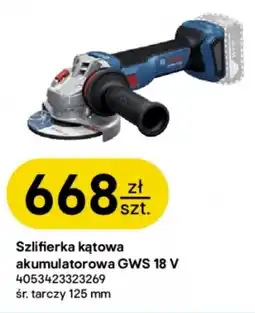 Castorama Bosch Szlifierka kątowa akumulatorowa gws 18 V oferta