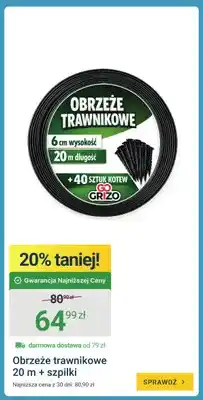 ERLI Obrzeże trawnikowe GO GRIZO 20m + szpilki oferta