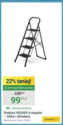 ERLI Drabina HIGHER 4-stopnie – lekka i składana oferta