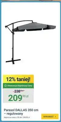 ERLI Parasol DALLAS 350cm - regulowany oferta