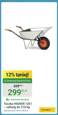 ERLI Taczka HIGHER 120l – udźwig do 210kg oferta