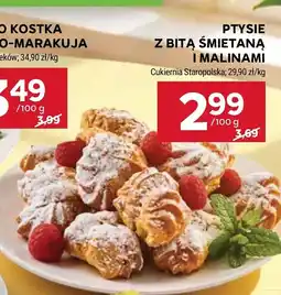 Stokrotka Market Cukiernia Staropolska Ptysie z bitą śmietaną i malinami oferta
