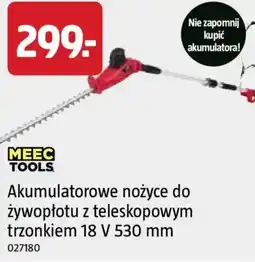 Jula Meec tools Akumulatorowe nożyce do żywopłotu z teleskopowym trzonkiem oferta