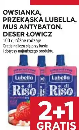 Stokrotka Market Lubella Owsianka, przekąska, mus antybaton, deser Łowicz oferta