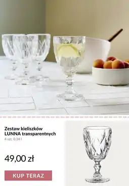 Homla Zestaw kieliszków lunna transparentnych oferta