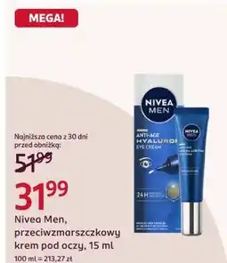 Rossmann Nivea Men, przeciwzmarszczkowy krem pod oczy oferta