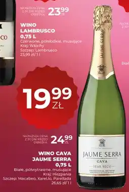 Duży Ben Wino Cava Jaume Serra białe półwytrawne musujące oferta