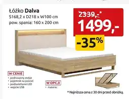 Black Red White Łóżko Dalva S168,2xD218xW100cm pow. spania: 160x200cm oferta