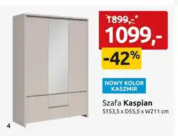 Black Red White Szafa Kaspian S153,5xD55,5xW211cm oferta
